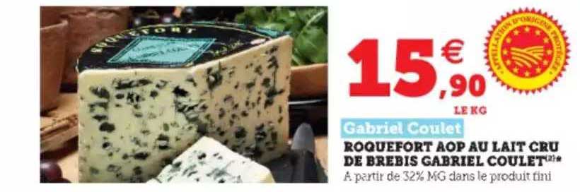 roquefort aop au lait cru de brebis gabriel coulet
