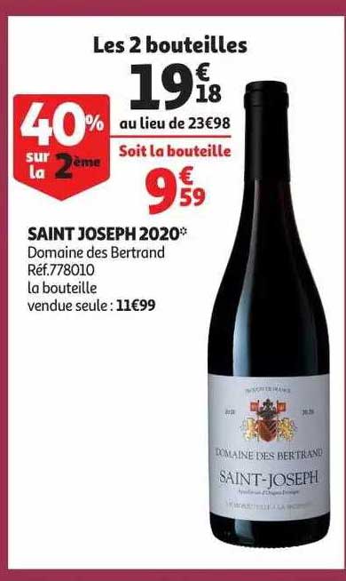 saint joseph 2020 domaine des bertrand