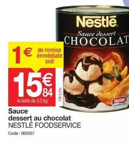 sauce dessert au chocolat nestlé foodservice