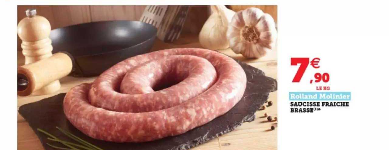 saucisse fraîche brassé  rolland molinier