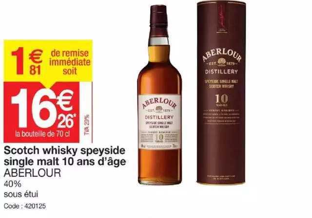 scotch whisky speyside single malt 10 ans d'âge aberlour