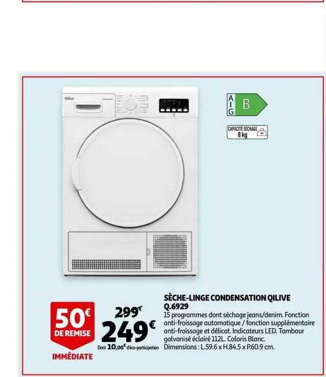 sèche-linge condensation qilive