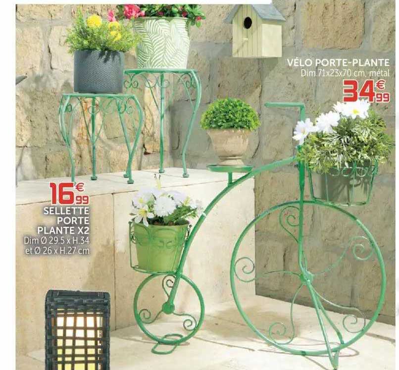 sellette porte plante x2, vélo porte-plante