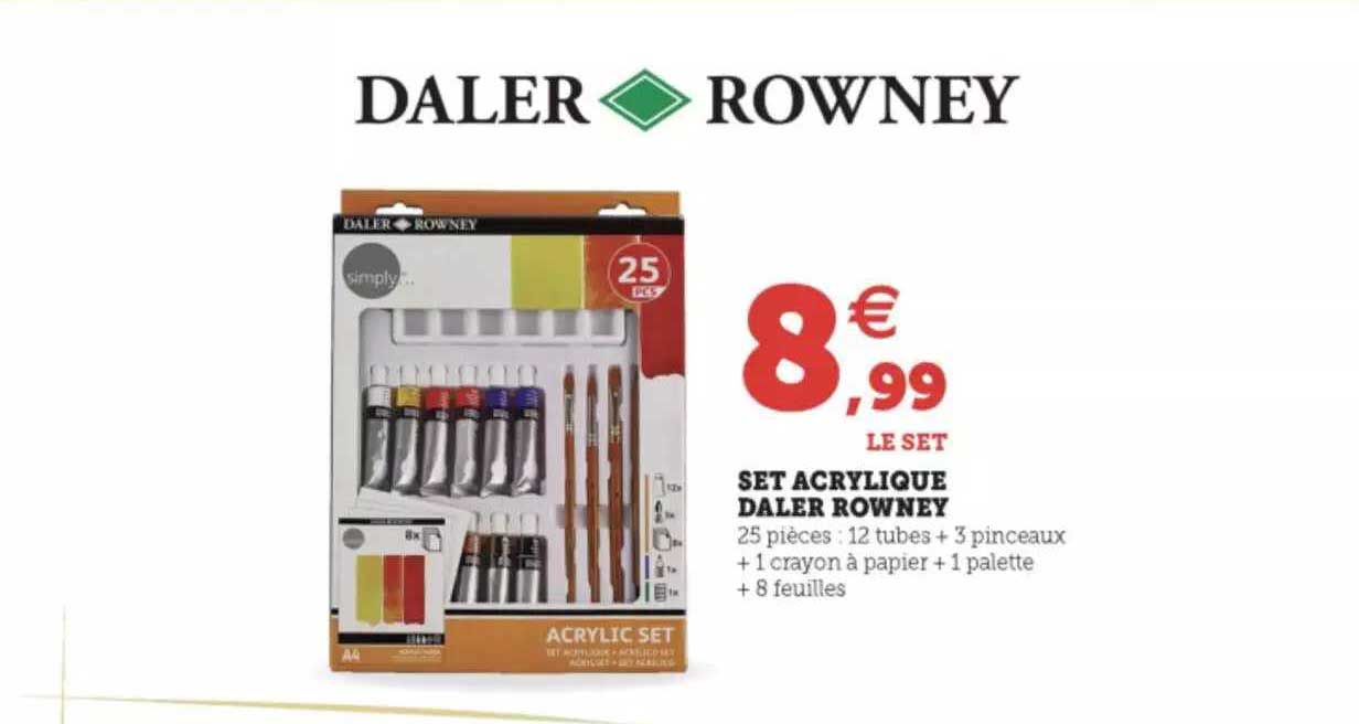 set acrylique daler rowney