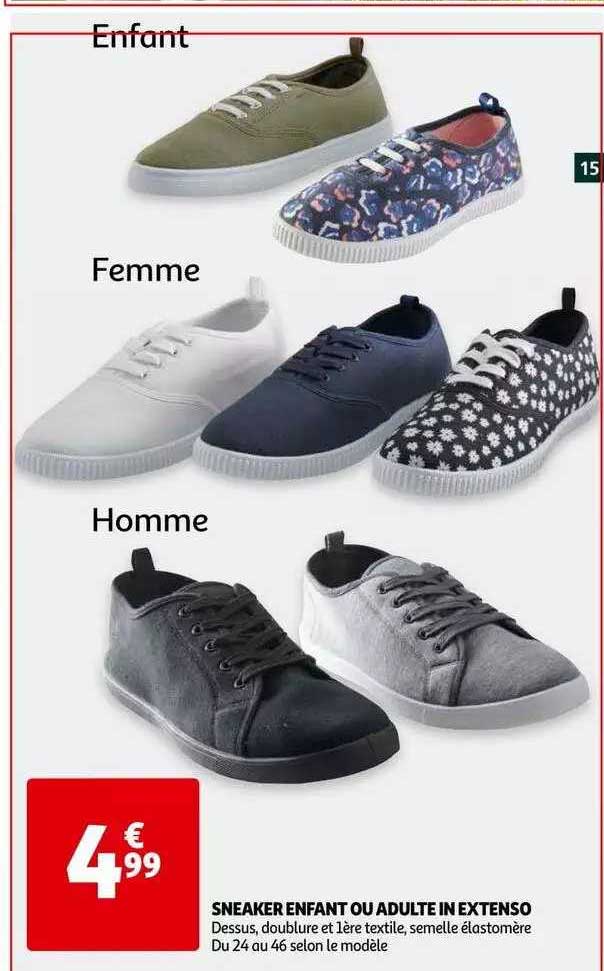 sneaker enfant ou adulte in extenso