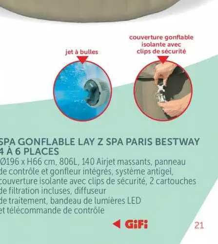 spa gonflable lay z spa paris bestway 4 à 6 places