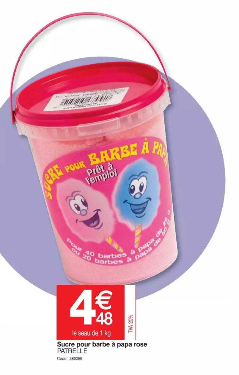 sucre pour barbe à papa rose patrelle