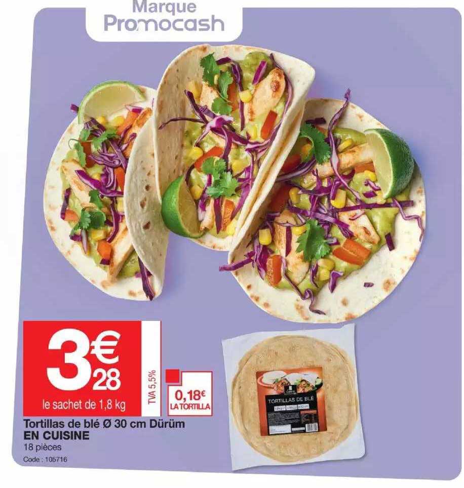 Tortillas De Blé ø 30 Cm Dürüm En Cuisine