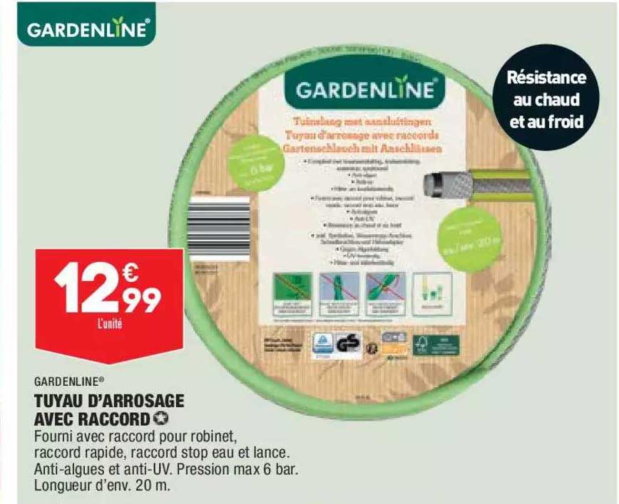 Tuyau D'arrosage Avec Raccord Gardenline