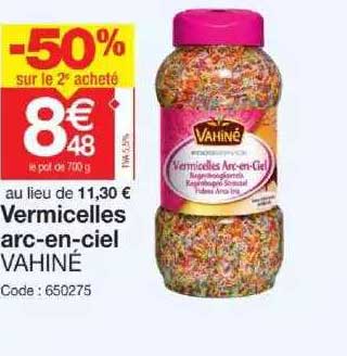 vermicelles arc-en-ciel vahiné