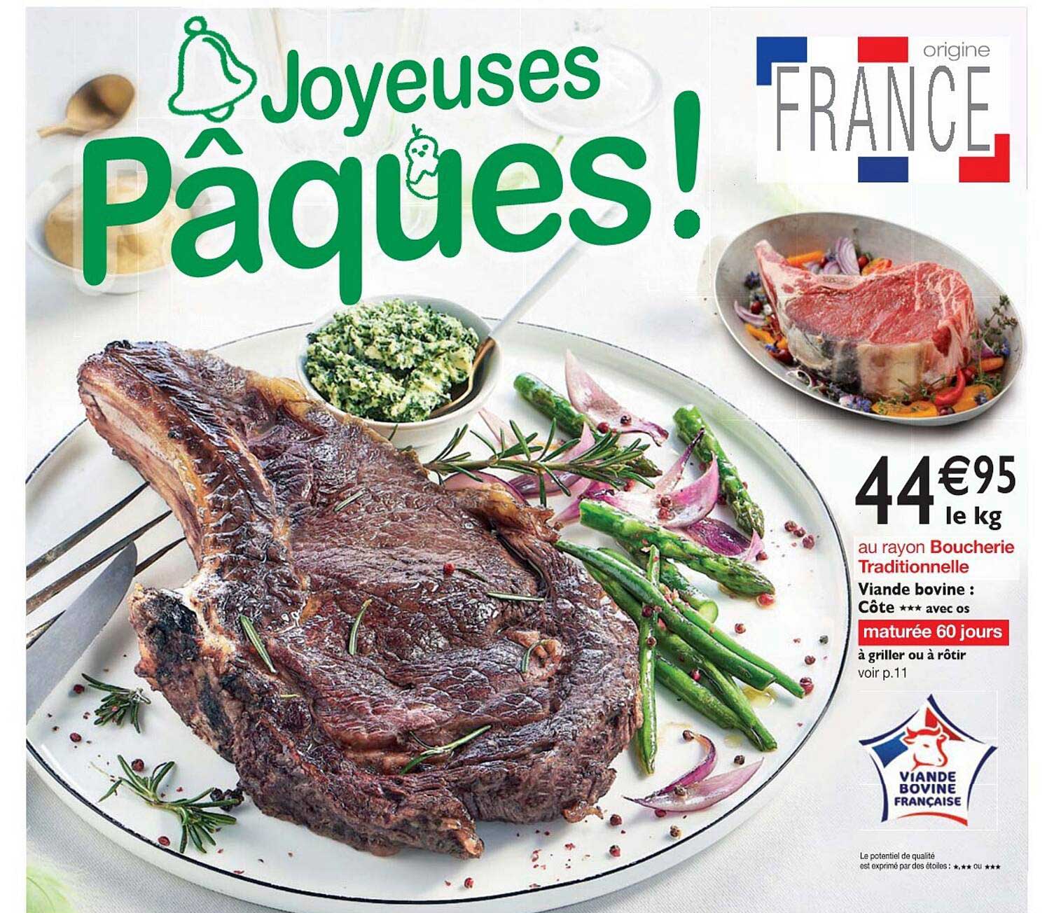 Viande Bovine : Côte *** Avec Os