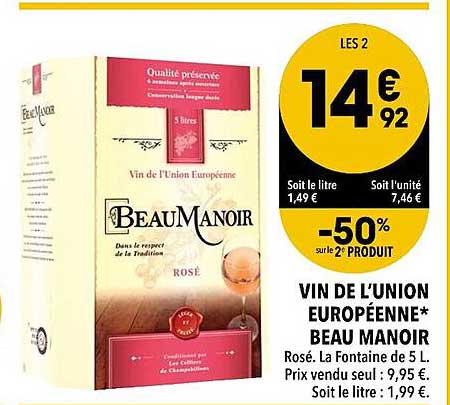 vin de l'union européenne beau manoir