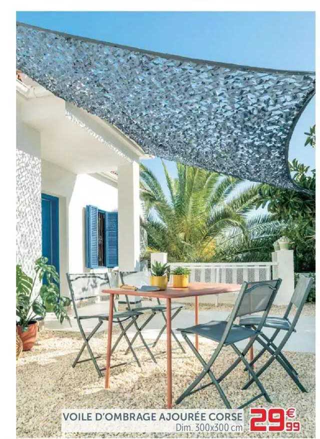 voile d'ombrage ajourée corse