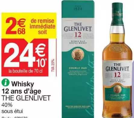 whisky 12 ans d'âge the glenlivet