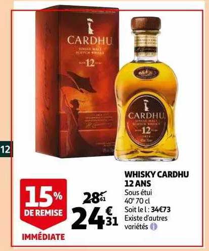 whisky cardhu 12 ans