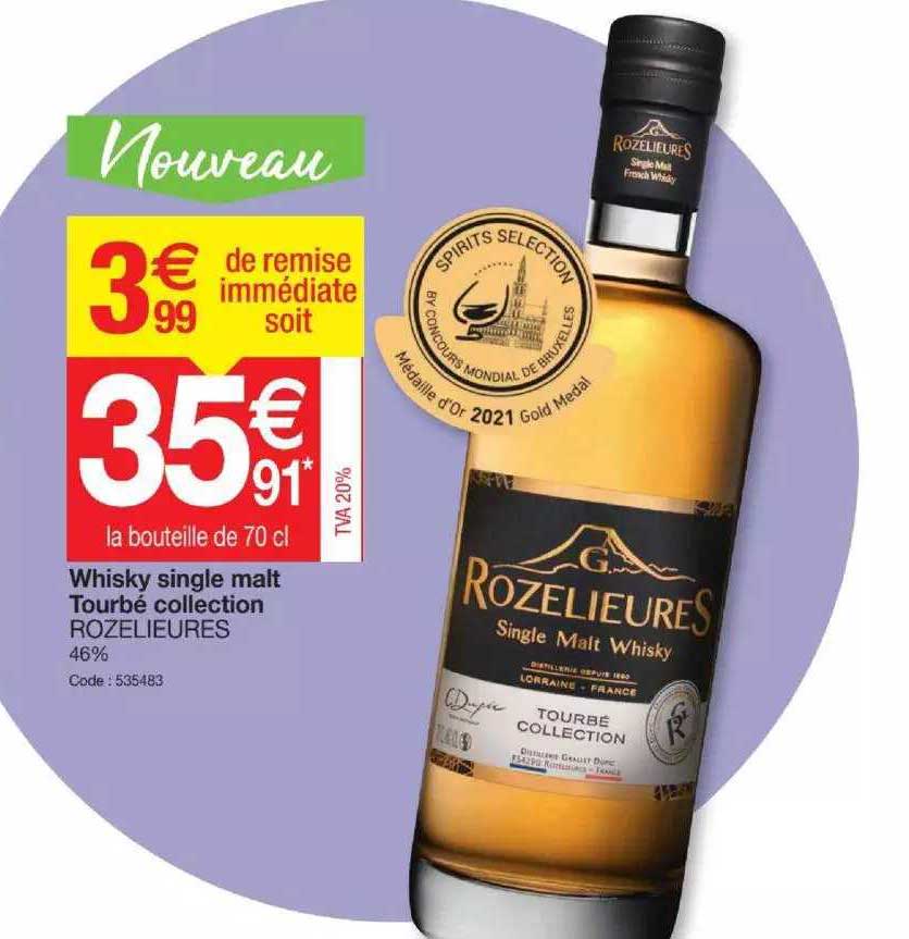 whisky single malt tourbé collection rozelieures
