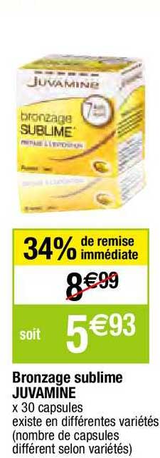 bronzage sublime juvamine