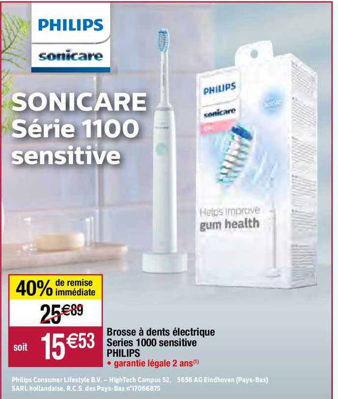 brosse à dents électrique séries 1000 sensitive philips