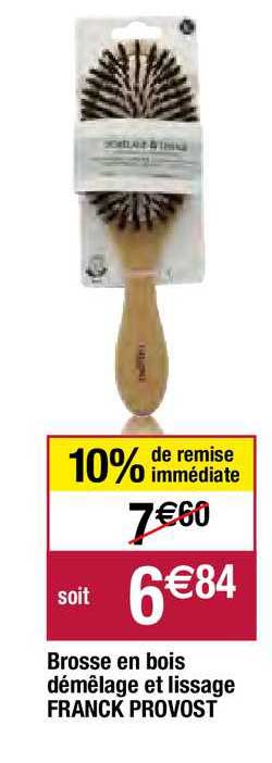 brosse en bois démêlage et lissage franck provost