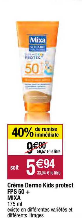 Crème Dermo Kids Protect Fps 50+ Mixa
