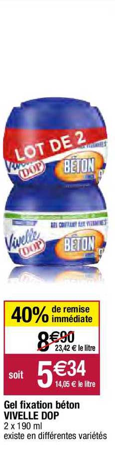 Gel Fixation Béton Vivelle Dop