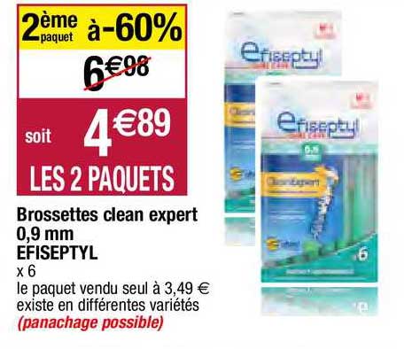 brossettes clean expert 0,9 mm efiseptyl