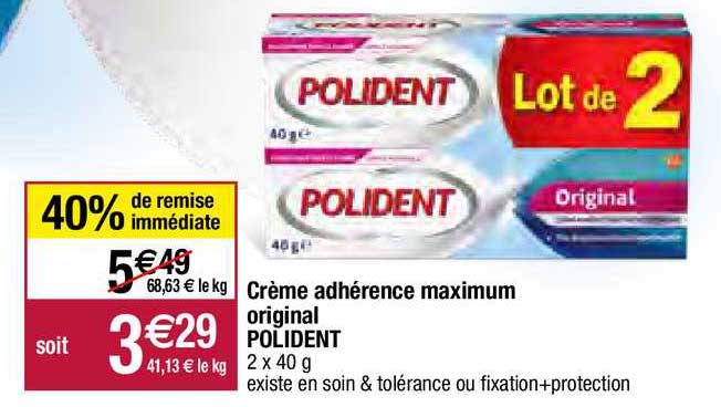 Crème Adhérence Maximum Original Polident