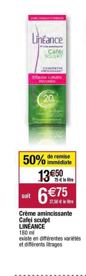 crème amincissante cafei sculpt linéance