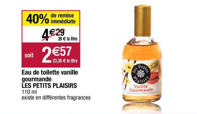 eau de toilette vanille gourmande les petits plaisirs