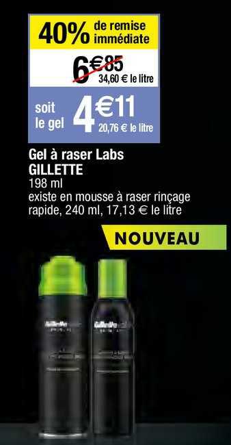 gel à raser labs gillette