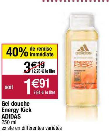 gel douche energy kick adidas