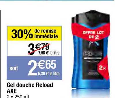 gel douche reload axe