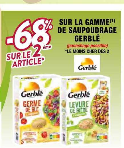La Gamme De Saupoudrage Gerblé
