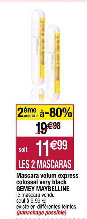 mascara volum express colossal very black gemey maybelline