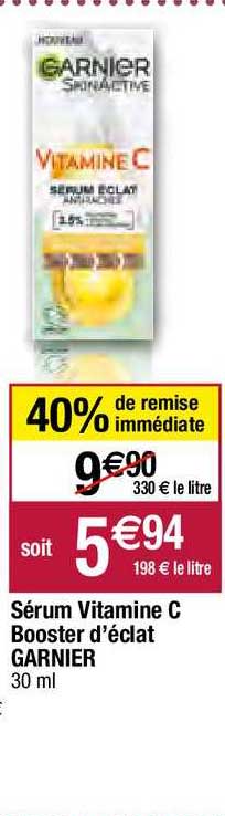 sérum vitamine c booster d'éclat garnier