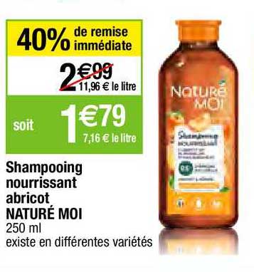 shampooing nourrissant abricot naturé moi