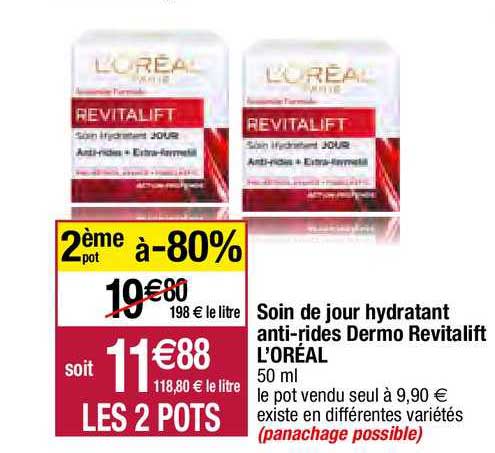 soin de jour hydratant anti-rides dermo revitalift l'oréal