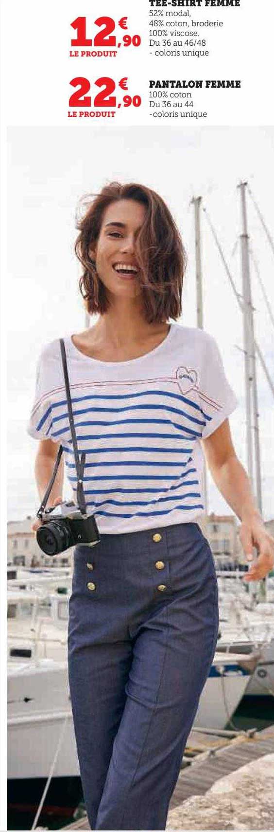 tee-shirt femme, pantalon femme