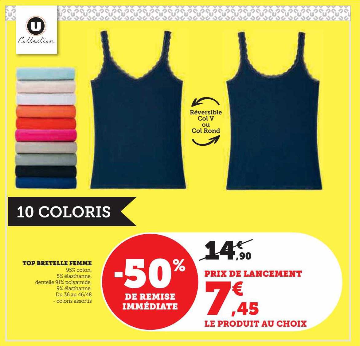 Top Bretelle Femme U Collection