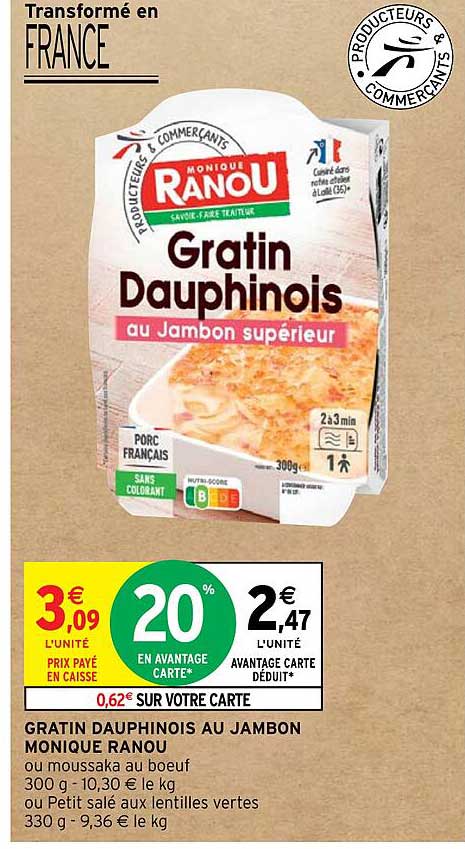 gratin dauphinois au jambon monique ranou