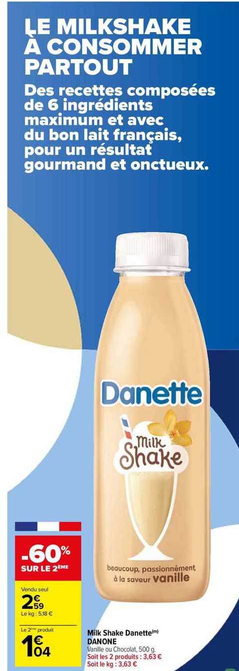 milk shake danette danone