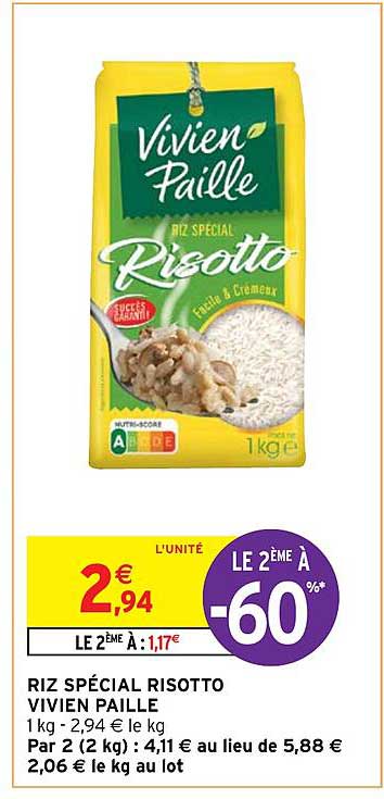 riz spécial risotto vivien paille
