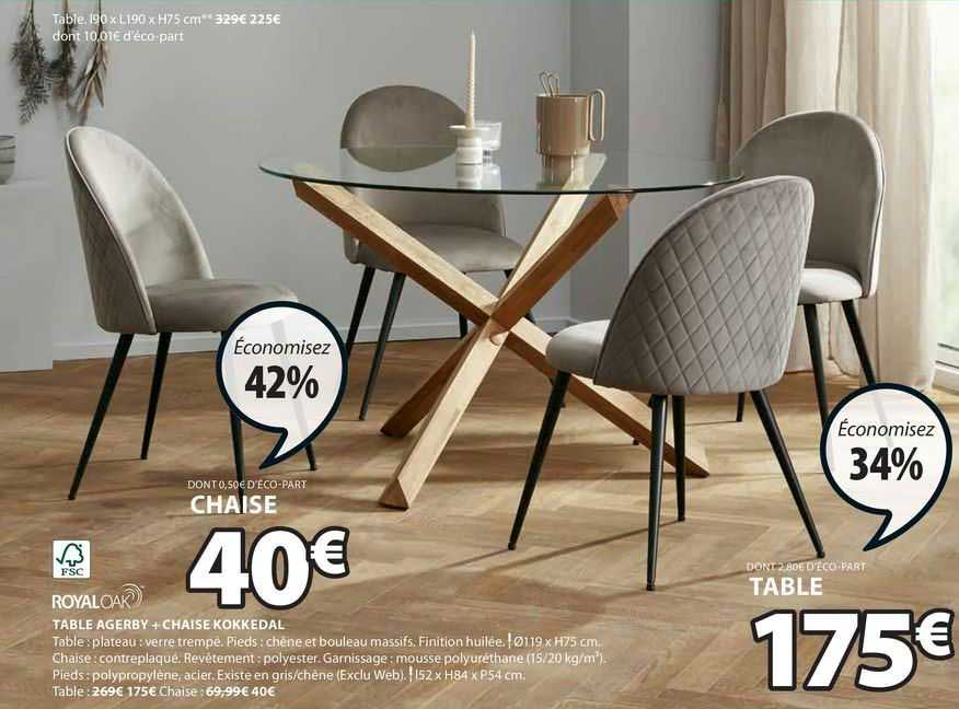 Table Agerby + Chaise Kokkedal Royaloak
