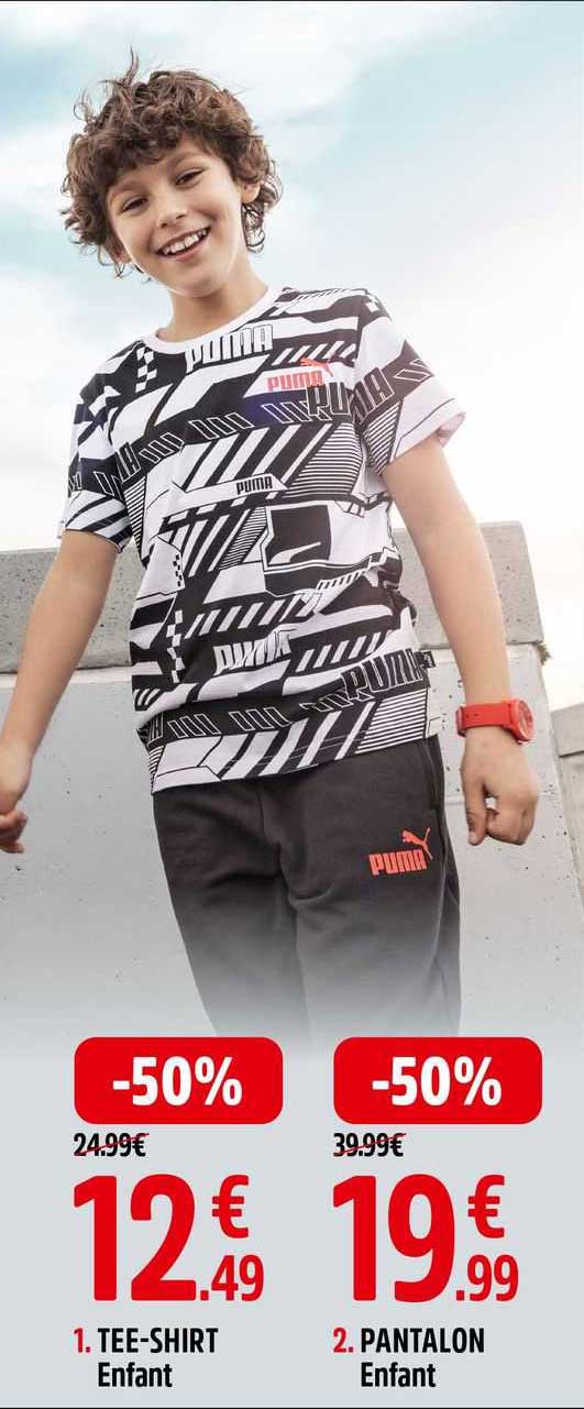 tee-shirt enfant puma, pantalon enfant puma