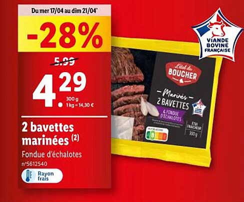 2 bavettes marinées