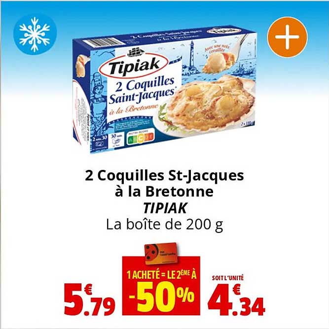 2 coquilles st-jacques à la bretonne tipiak