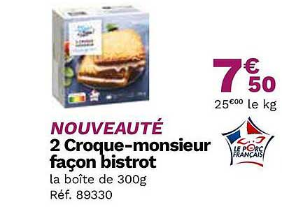 2 croque-monsieur façon bistrot