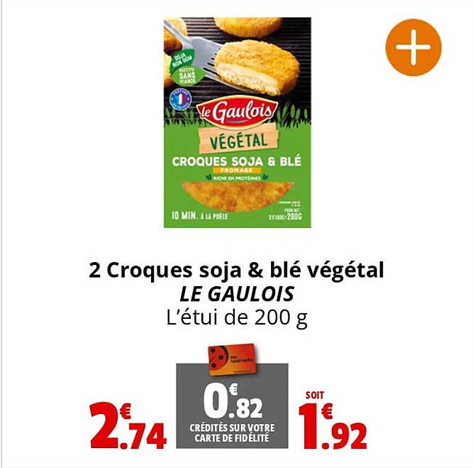 2 croques soja & blé végétal le gaulois