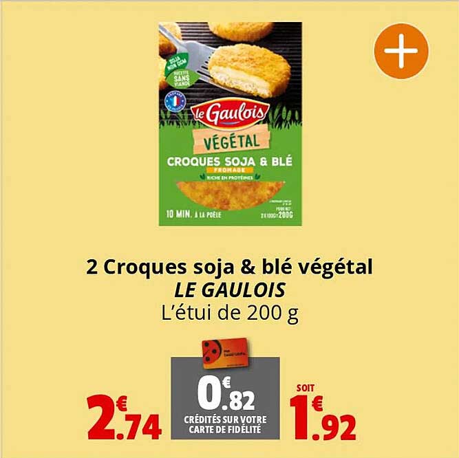 2 croques soja & blé végétal le gaulois