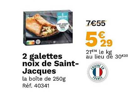 2 Galettes Noix De Saint-jacques